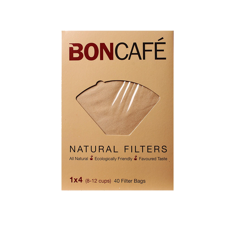 Boncafé - Natural Coffee Filters Bags/ Paper 1x4 (8-12 cups)