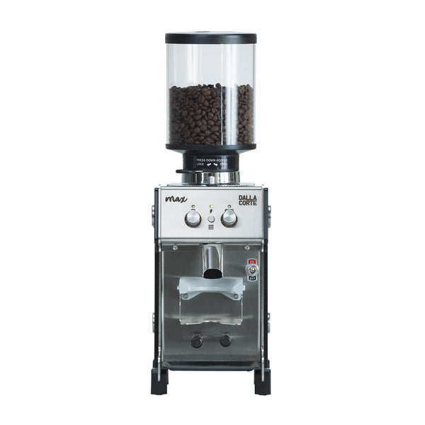 Front view of Dalla Corte Grinder Max (Glass)