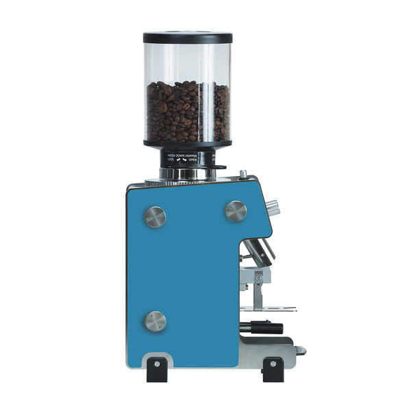 Side view of Dalla Corte Grinder Max (Ice Blue)