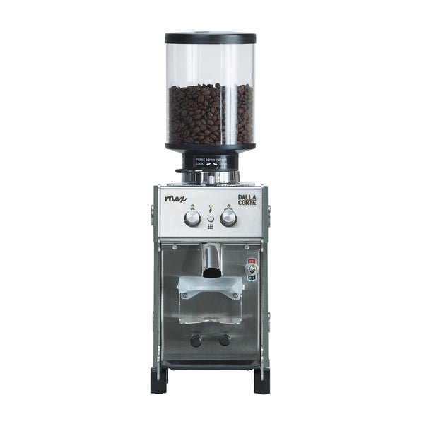 Front view of Dalla Corte Grinder Max (Moon Grey)