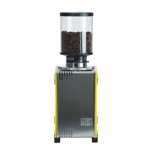 Back view of Dalla Corte Grinder Max (Yellow)