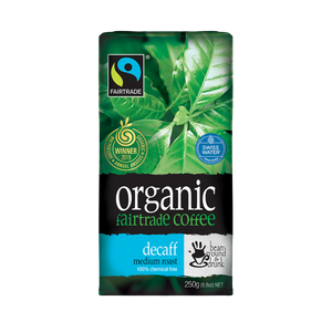 Bean Ground & Drunk - Decaff Medium Roast Ground Coffee - Australian Organic Fairtrade Coffee (250g)